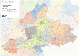 Digitale postcodekaart Gelderland (4-cijferig en 2-cijferig)