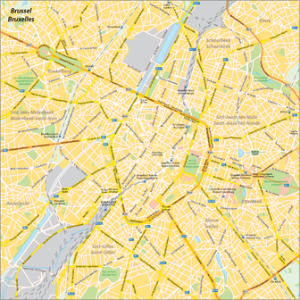 Brussel centrum en aangrenzende wijken