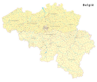 Gemeentekaart Belgi&euml;