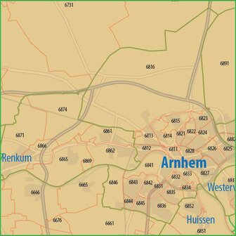 Digitale postcodekaart Gelderland (4-cijferig)