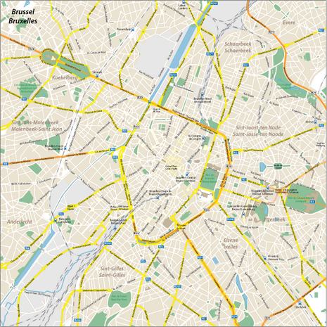 Brussel centrum en aangrenzende wijken