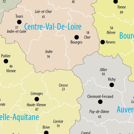 Frankrijk, régio's en departementen