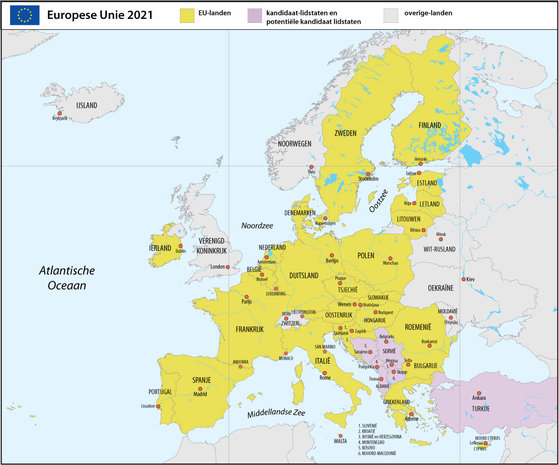 kaart van de Europese Unie