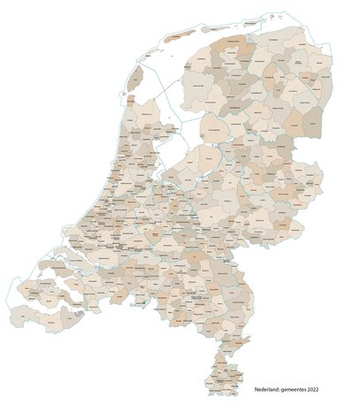 Gemeentekaart Nederland