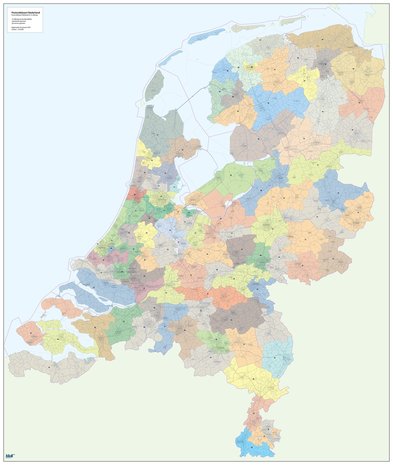 Digitale postcodekaart Nederland (4-cijferig)