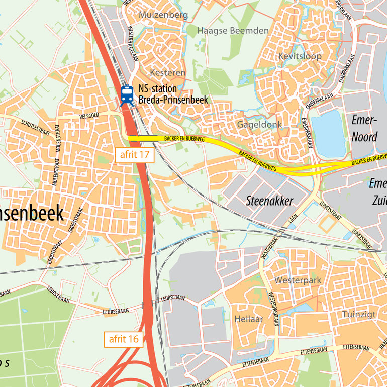 Breda kaartplattegrond
