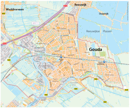 Gouda - kaart-plattegrond Gouda - kaart-plattegrond