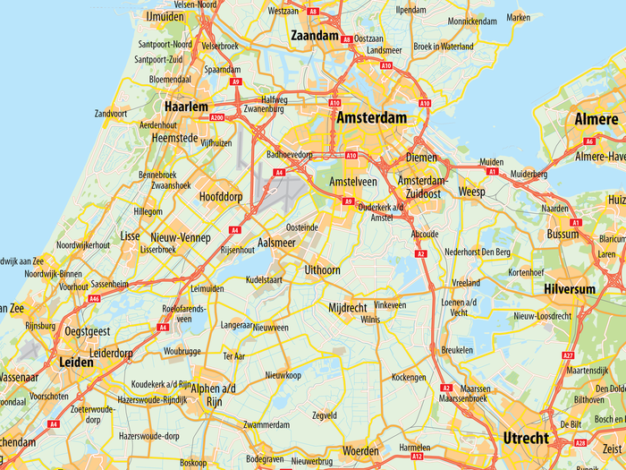 Digitale kaart van Nederland - kaart-plattegrond