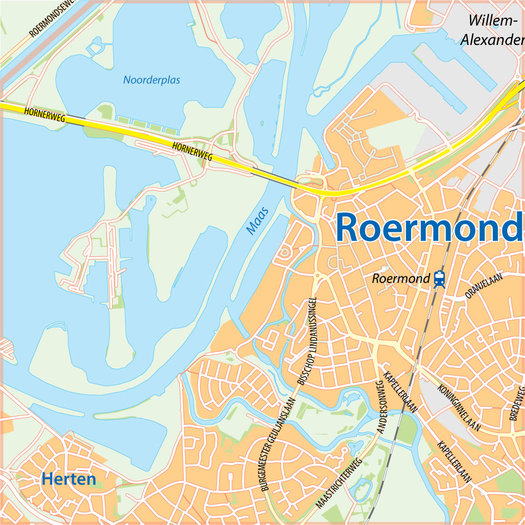 Digitale plattegrond van de gemeente Roermond kaartplattegrond Digitale plattegrond van de gemeente Roermond kaartplattegrond
